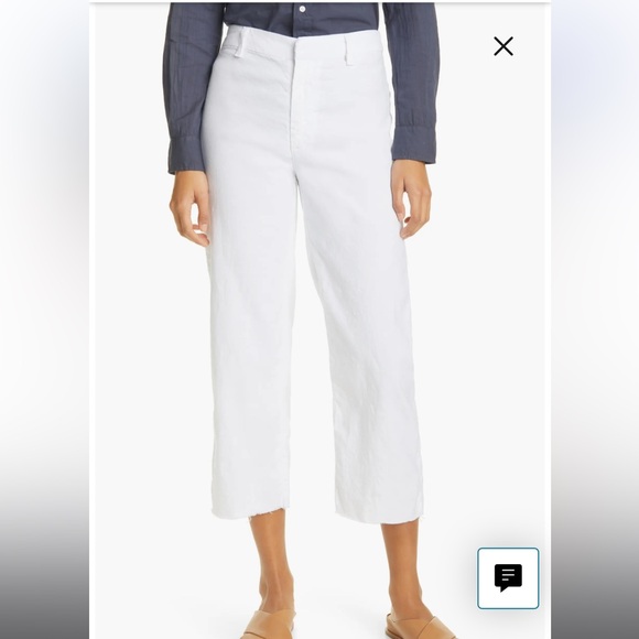 Frank & Eileen Kinsale White Trouser pant Size 8 Excellent...